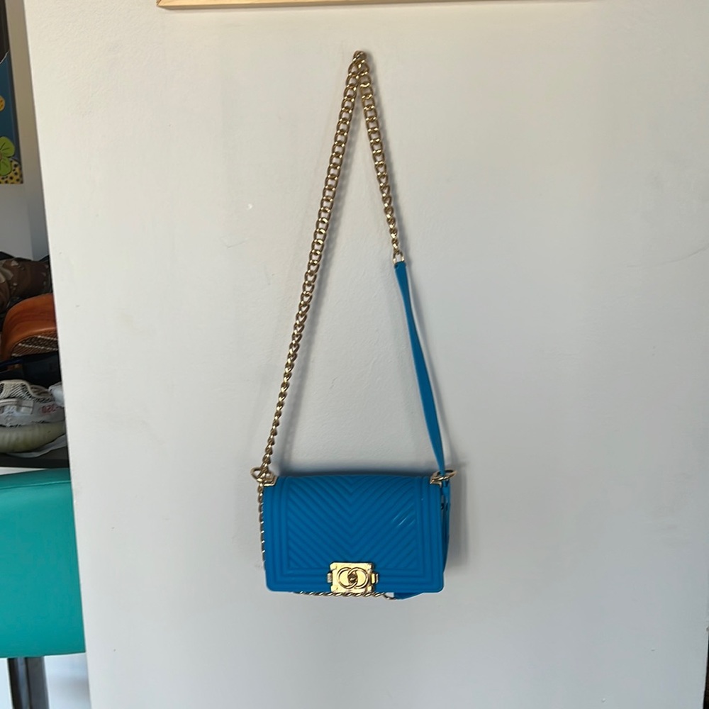 Blue crossbody bag
